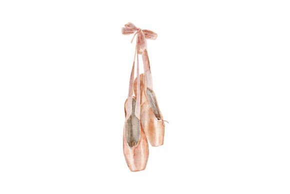 Download Watercolor Pointe Shoes Clipart PNG - Shoes Collection