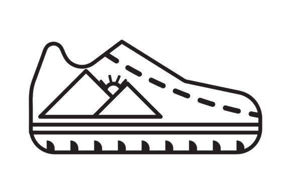 Download Travel Icon Casual Shoes Black Line Art - Shoes Collection