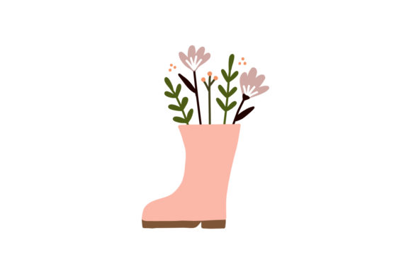 Download Flower  in Rubber Rain Boot Garden Shoes - Shoes Collection