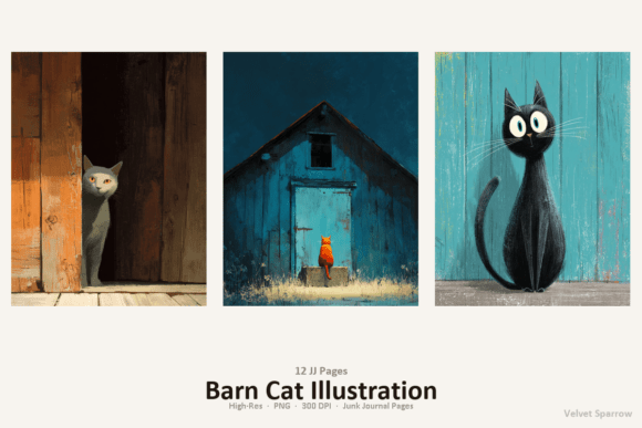 Download Barn Cat Illustration - Cat Collection