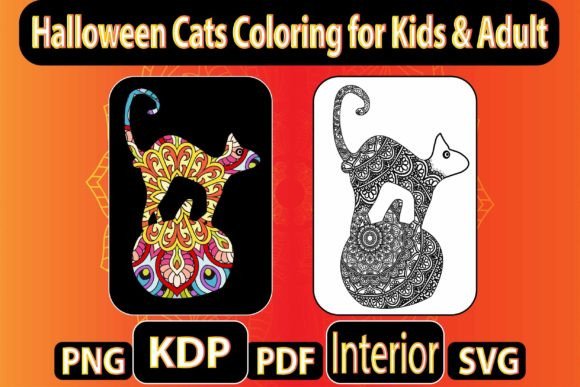 Download Halloween Cats Coloring for Kids &amp; Adult - Cat Collection