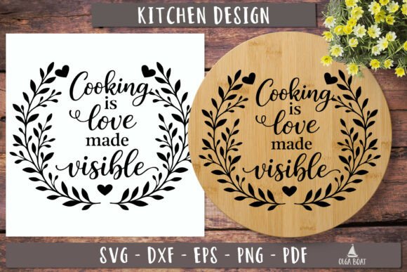 Download Cooking is Love SVG Kitchen Cutting Boar - Boar Collection