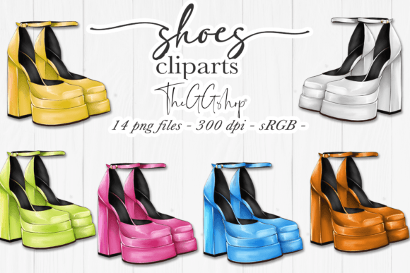 Download Shoes Clipart Set - Shoes Collection