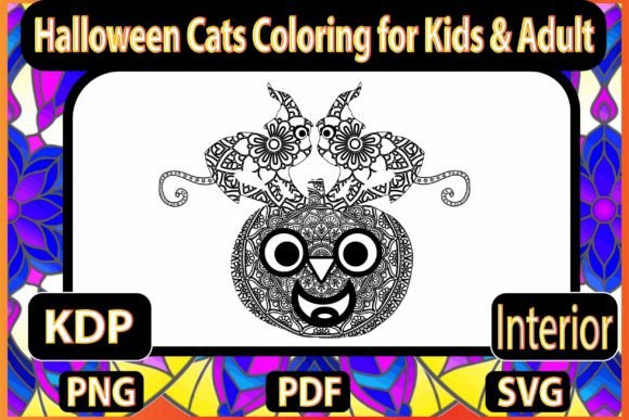 Download Halloween Cats Coloring for Kids &amp; Adult - Cat Collection