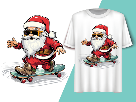 Download Christmas Santa Claus Skateboard Vector - Boar Collection