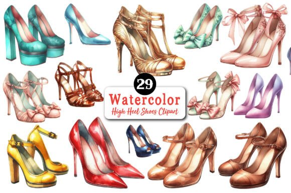 Download High Heel Shoes Clipart Bundle - Shoes Collection